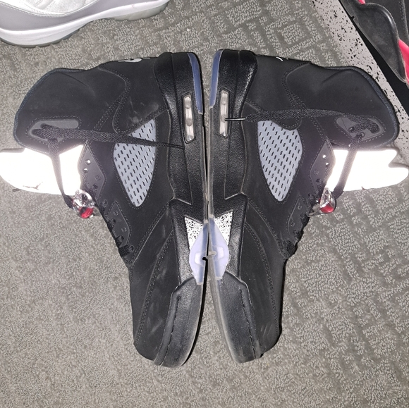 Jordan 5 Black Metallic Sneakers Men's Size 13 - Picture 4 of 12